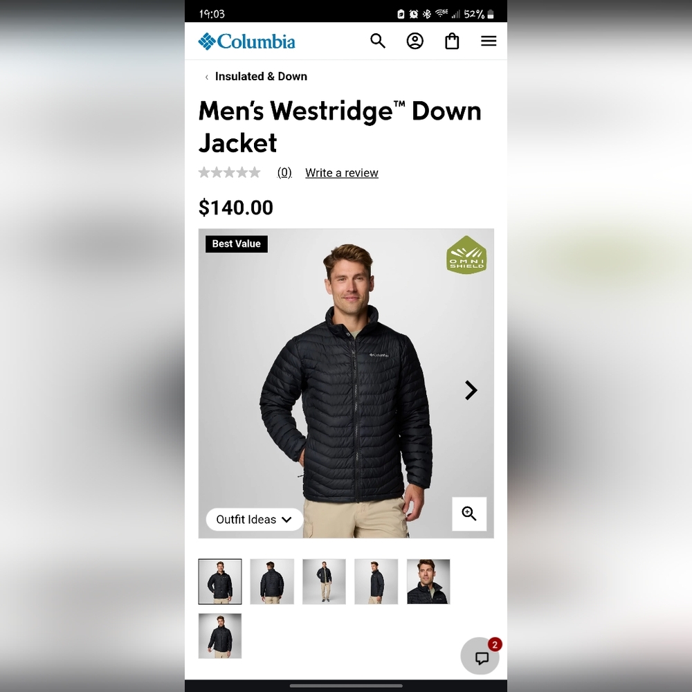 Columbia Westridge Down hooded jacket